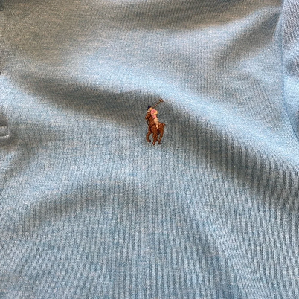 Ralph Lauren Men's Light Blue Polo Shirt with Embroidered Pony